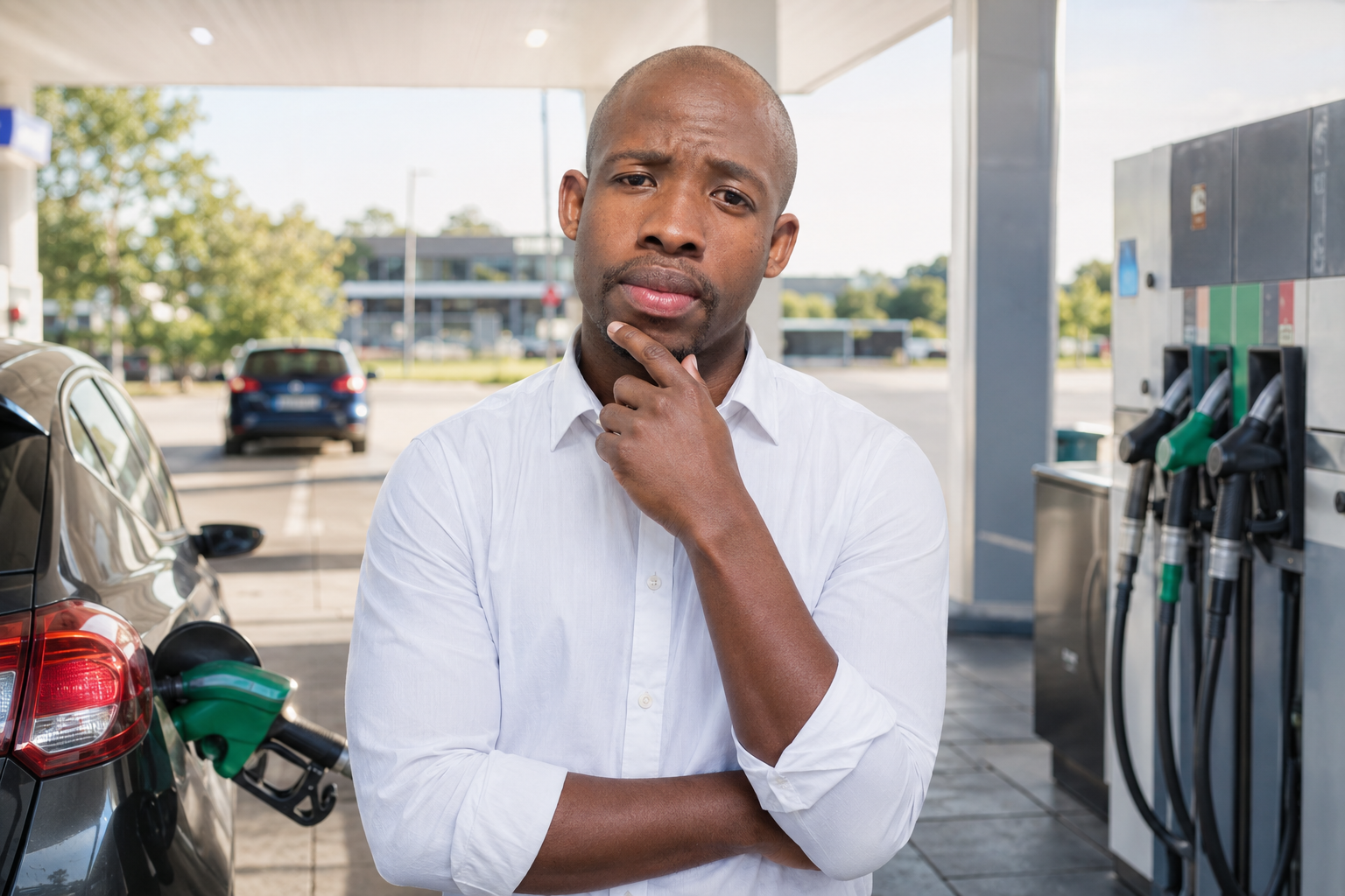 Thinking at the fuel station